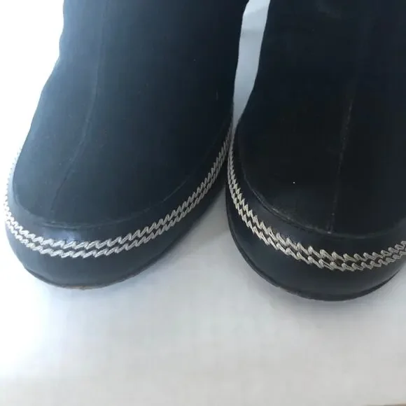 Christian Dior CD Suede Ankle Booties Black 37.5